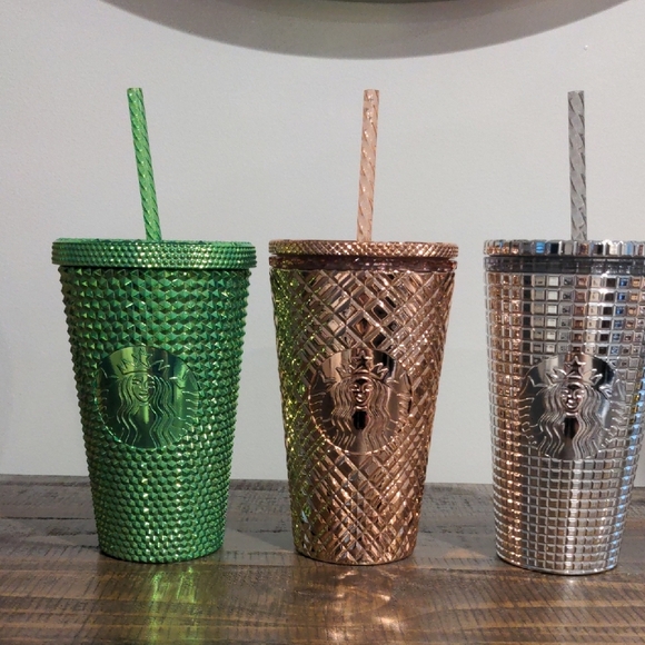 Starbucks Metallic Tumbler set of 3 16oz New - Picture 1 of 3
